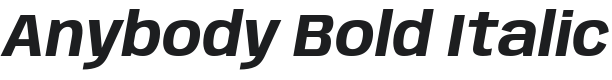Anybody Bold Italic Font Preview