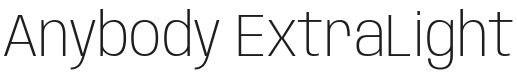 Anybody ExtraLight Font Preview