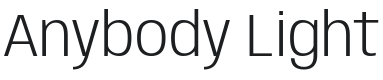 Anybody Light Font Preview