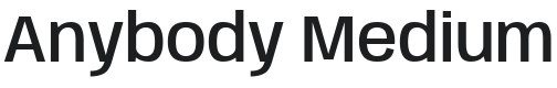 Anybody Medium Font Preview