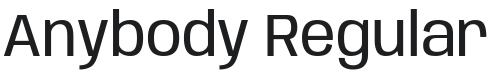Anybody Font Preview