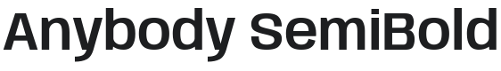 Anybody SemiBold Font Preview