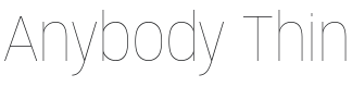 Anybody Thin Font Preview