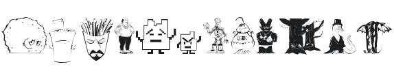 Aqua Teen Hunger Font Preview