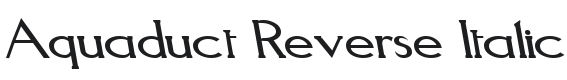 Aquaduct Reverse Italic Font Preview