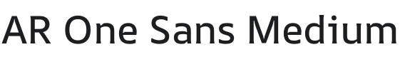 AR One Sans Medium Font Preview