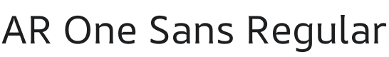 AR One Sans Font Preview
