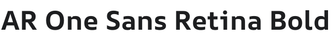 AR One Sans Retina Bold Font Preview