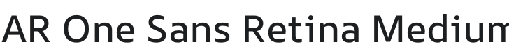 AR One Sans Retina Medium Font Preview