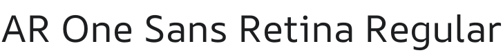 AR One Sans Retina Regular Font Preview