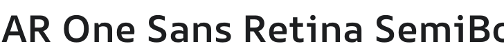AR One Sans Retina SemiBold Font Preview