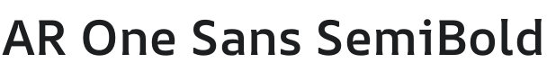 AR One Sans SemiBold Font Preview