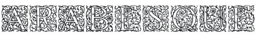 Arabesque Initialen Font Preview