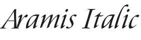 Aramis Italic Font Preview