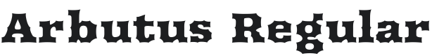 Arbutus Font Preview