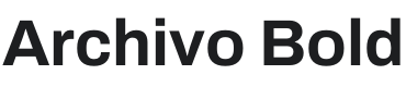 Archivo Bold Font Preview