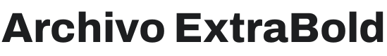 Archivo ExtraBold Font Preview