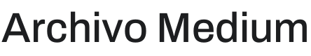 Archivo Medium Font Preview