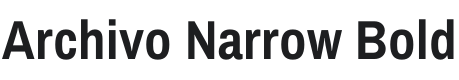 Archivo Narrow Bold Font Preview