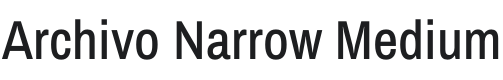 Archivo Narrow Medium Font Preview
