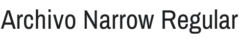 Archivo Narrow Font Preview