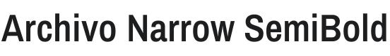 Archivo Narrow SemiBold Font Preview