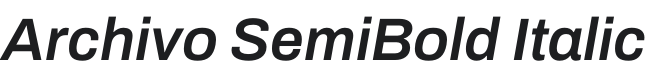 Archivo SemiBold Italic Font Preview
