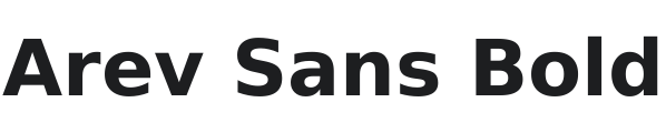 Arev Sans Bold Font Preview