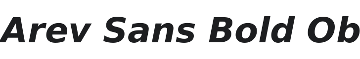 Arev Sans Bold Oblique Font Preview
