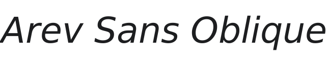 Arev Sans Oblique Font Preview