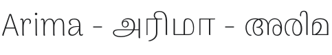 Arima ExtraLight Font Preview