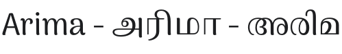 Arima Medium Font Preview