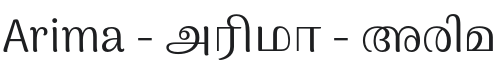 Arima Font Preview