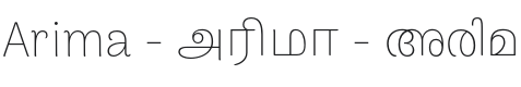Arima Thin Font Preview