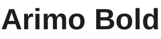 Arimo Bold Font Preview
