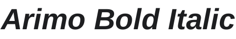 Arimo Bold Italic Font Preview