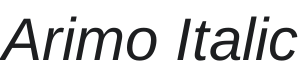 Arimo Italic Font Preview