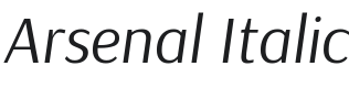 Arsenal Italic Font Preview