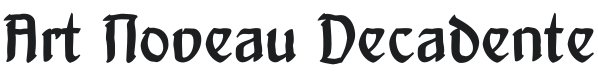 Art Noveau Decadente Font Preview