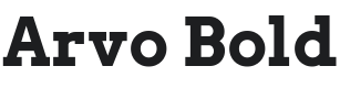 Arvo Bold Font Preview