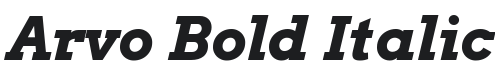 Arvo Bold Italic Font Preview