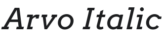 Arvo-Italic Font Preview