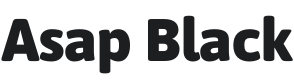 Asap Black Font Preview