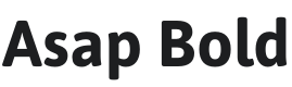 Asap Bold Font Preview