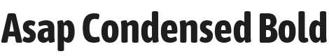 Asap Condensed Bold Font Preview