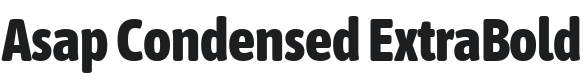 Asap Condensed ExtraBold Font Preview