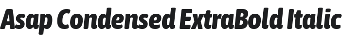 Asap Condensed ExtraBold Italic Font Preview