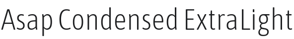 Asap Condensed ExtraLight Font Preview