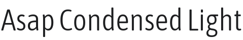 Asap Condensed Light Font Preview