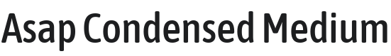 Asap Condensed Medium Font Preview